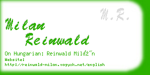 milan reinwald business card